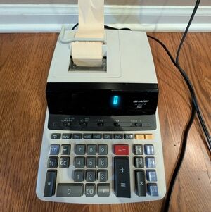 Sharp EL-2630PIII Printing Calculator 12 Digit with Roll Of Paper Vintage Tech